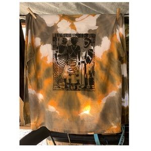 Hand-made, pressed, tye-dyed T-shirt. Original